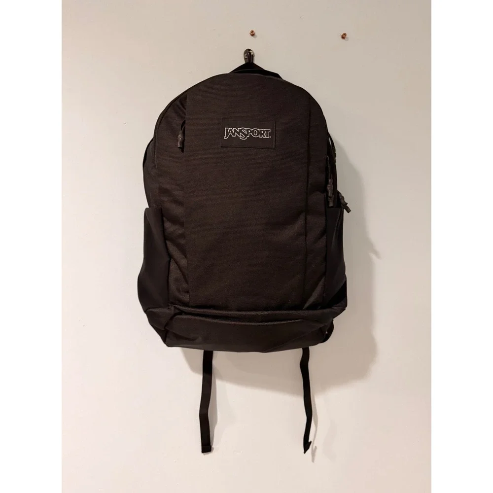 Jansport Main Campus Backpack Black Padded Laptop Sleeve School Travel Bag